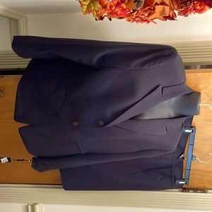 Navy blue pinstripe women’s 2 piece suit